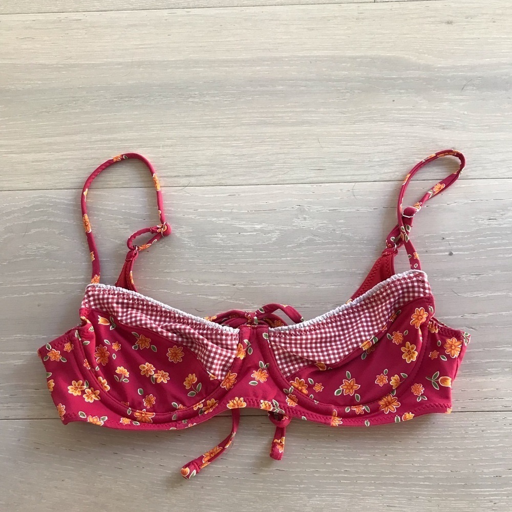 frankie’s bikinis autumn flower bikini top sz XS extra small - Picture 6 of 8